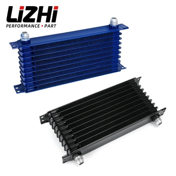 LIZHI RACING - UNIVERSAL 10 ROW AN- 10AN UNIVERSAL ENGINE TRANSMISSION OIL COOLER TRUST TYPE LZ5110