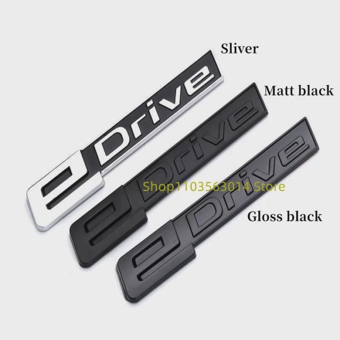 Car Trunk Fender Chrome Badge Emblem Decals Sticker For BMW EDrive 225xe i4 i3 i8 X3 X5 3 5 Series