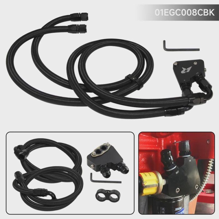 Oil Hoses Engines Fits for Chevrolet Corvette C5 C6 C7 LS1 LS2 LS3 LS6 LS7 LS9 Oil Cooler Adapter w