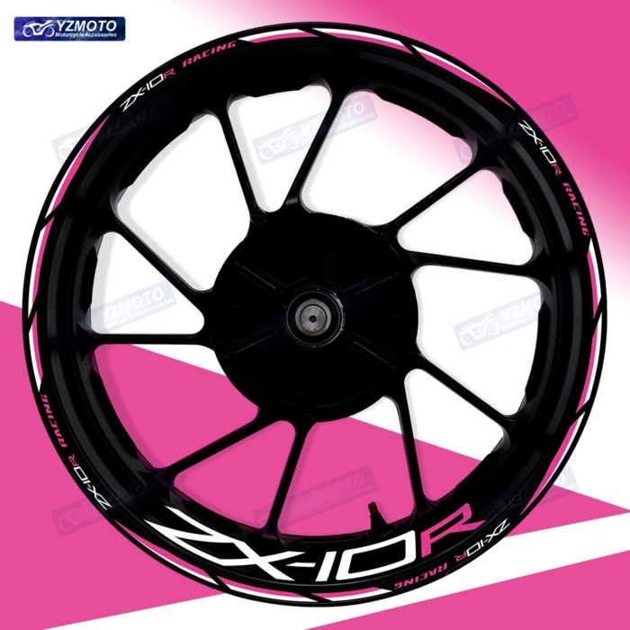For ZX-10R ZX10R ZX 10R Motorcycle 17 Inch Front Rear Wheel Hub Racing Sticker Decal Reflective Mod