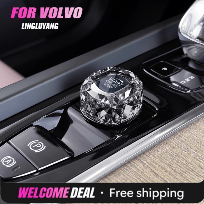 Car One Click Start Crystal Knob Cover Interior Modification Accessories for Volvo XC60 V60 S60 XC9