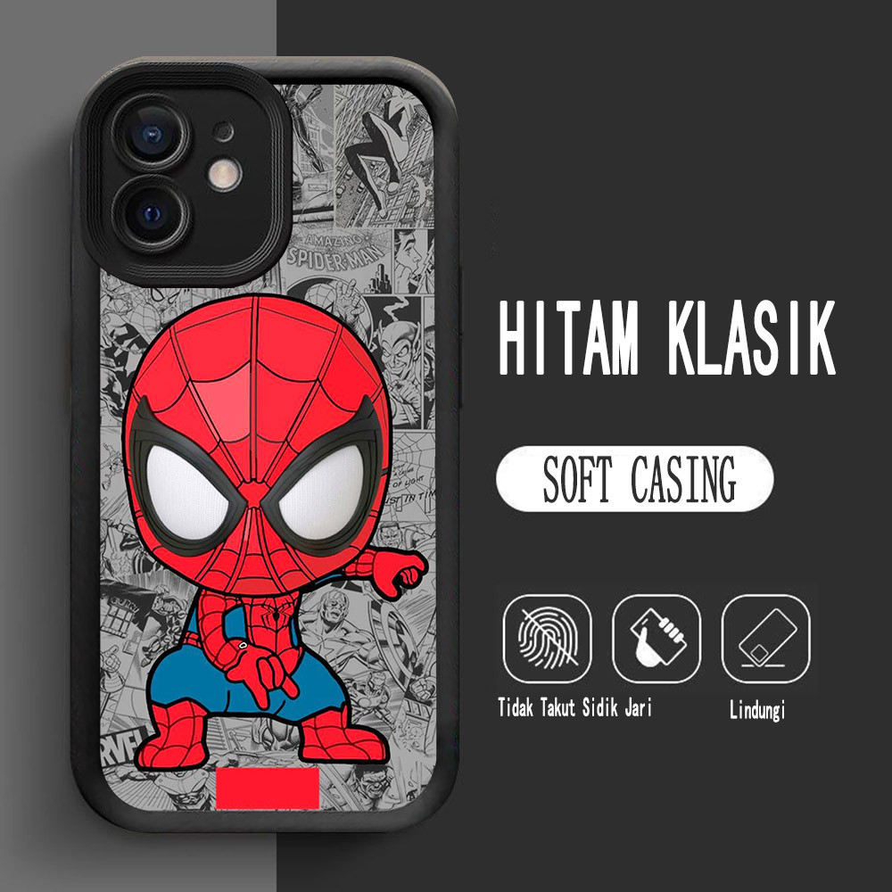 Y-1 เคสซิลิโคน Spider-Man สําหรับ iPhone 11 12 Mini 6 6s Pro Max Plus Case