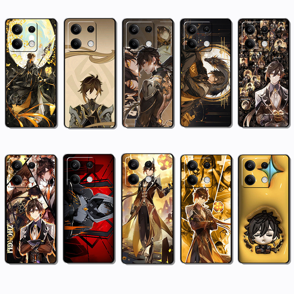 สําหรับ Xiaomi Redmi Note 12 13 Pro Plus 12 PRO sped 12 Turbo VS13 Zhongli Slim Black Border TPU Sof