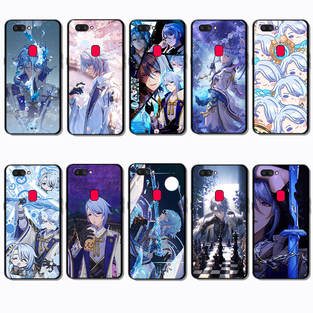 สําหรับ OPPO A1 A1K A3S A5 A5S A7 A8 A9 A11 NF13 Kamizato Ayato Black Border TPU เคสโทรศัพท์ | ยืดหย