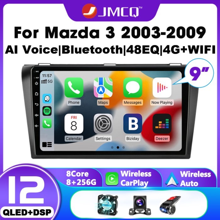 JMCQ For Mazda 3 2003 2004 2005 2006 2007 2008 2009 Android 12 Car Radio Carplay Auto Multimedia Pl