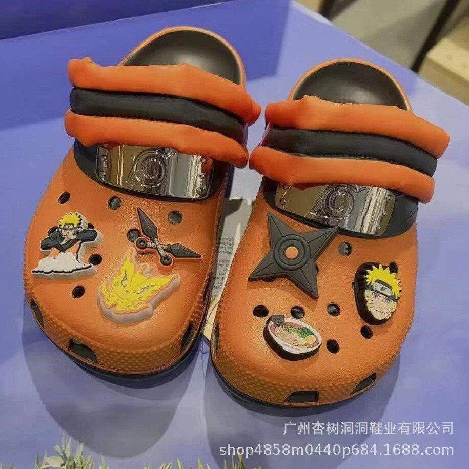 Naruto Hole รองเท้าอุปกรณ์เสริมสวมใส่ด้านนอกสบาย Naruto Breathable ผู้ชายผู้หญิงอินเทรนด์ All-Match Beach All-Match