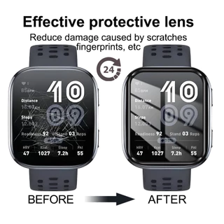 กระจกนิรภัย / ฟิล์มไฮโดรเจลแบบนุ่มสําหรับสมาร์ทวอทช์ Amazfit Bip 6 Anti Gores อุปกรณ์เสริมป้องกันหน้าจอสําหรับ Amazfit Bip 6