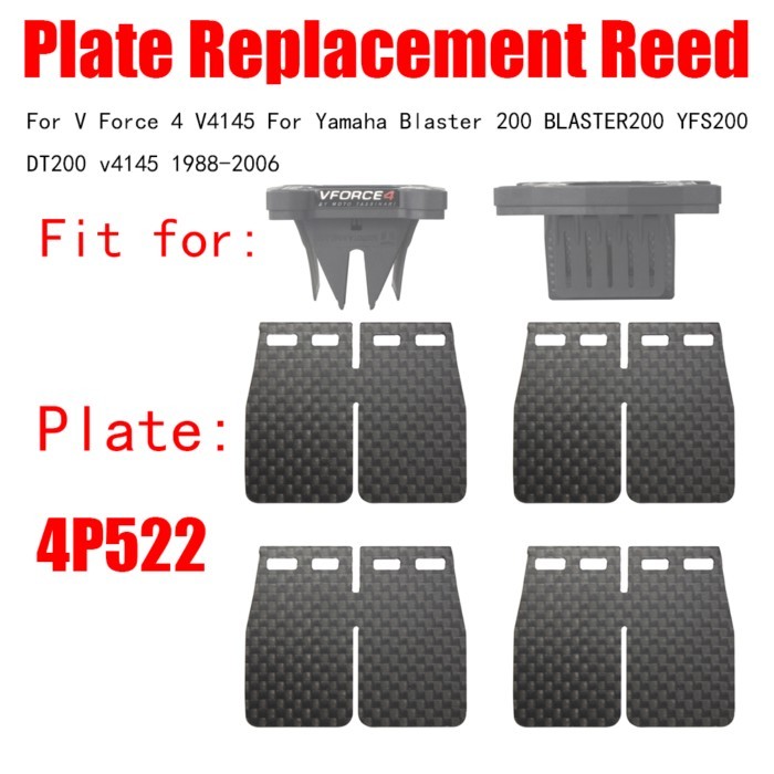 Carbon Fiber Plate 4P522 Replacement Reed valve For V Force 4 V4145 For Yamaha Blaster 200 BLASTER2
