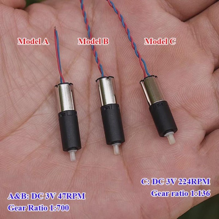 DC 1.5V 3V 3.7V 5V 6V Mini Tiny 6mm Coreless Planetary Gearbox Gear Motor Slow Speed Micro Gear Red