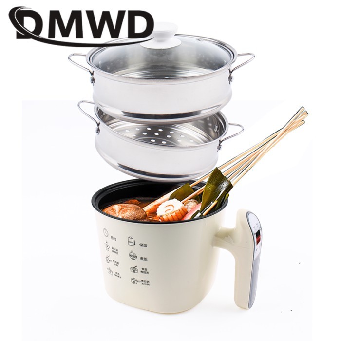 Intelligent Electric Skillet Hotpot Multi Cooking Boiler Eggs Food Steamer Soup Pot Noodles Pasta S