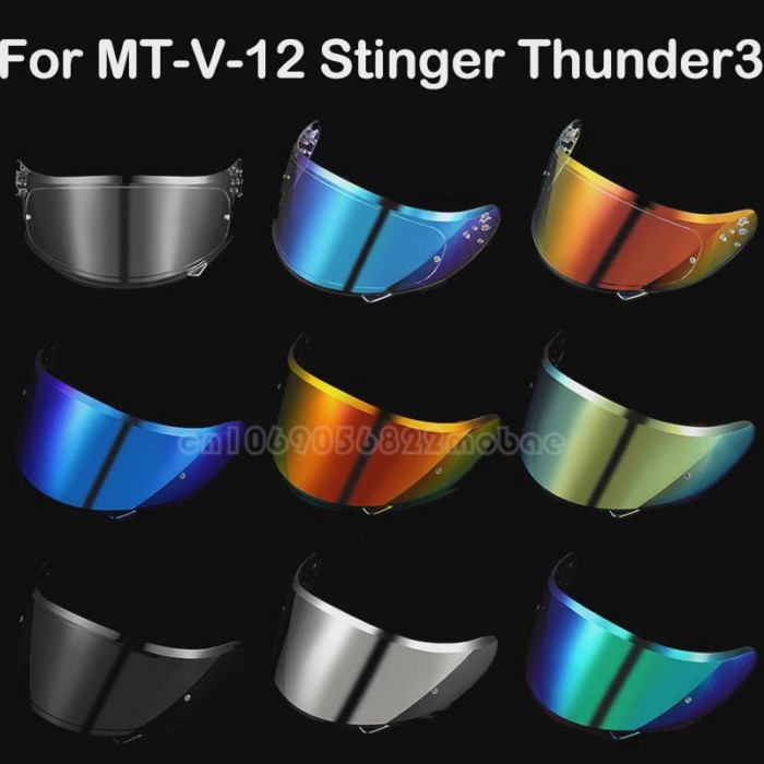 MT-V-12 helmet shield for MT STINGER helmet and MT THUNDER 3 helmet MT Replacement parts THUNDER 3S