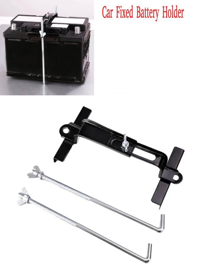 Car Fixed Battery Holder Hold Down Bolts Easy to Install Hold Down Rod Modified Fixed Battery Holde