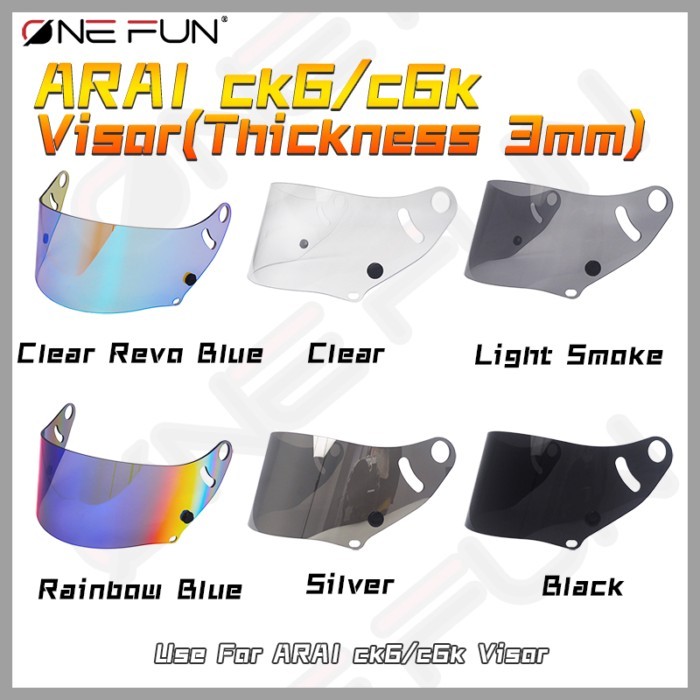 CK6 Visor for ARAI CK6 CK6K CK-6 Mirrorized RACING VISOR Lens Case Full Face Mask Glasses Shield Ra