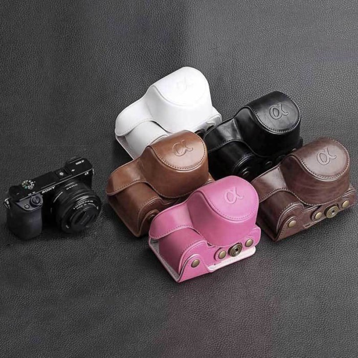 ~~ · Sony ILCE-a5100 a6000 a6300 A6400 a6300L Leather Case NEX5T5R Micro Single Camera Bag