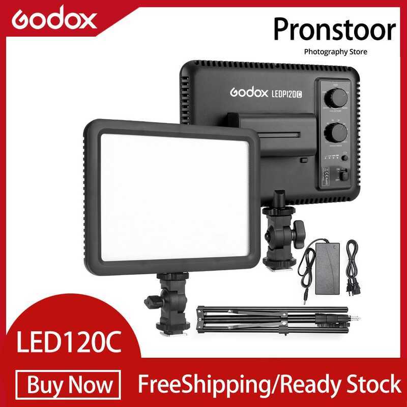 ❤ Godox โคมไฟไฟสตูดิโอวิดีโอสตูดิโอ Led120c Ledp120c แบบบางเฉียบ3300k ~ 5600K สำหรับกล้องบันทึก