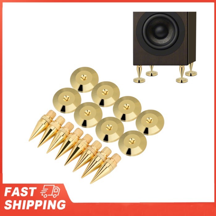8 Pairs 6 x 36MM Copper Speaker Spike Isolation Stand Base Pad Feet Mat