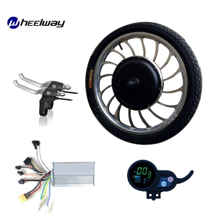 LCD Display Electric Motor Wheel Kit, Wheel Controller, Ebike Accessories, 20 inch , 36V, 48V, 1000
