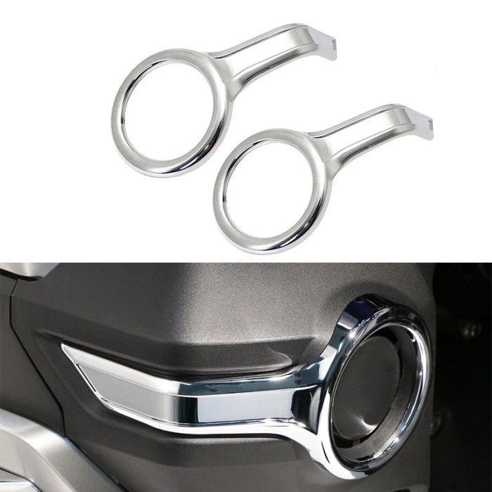 For GL1800 Fog Light Trim Rings Chrome For Honda Gold Wing Goldwing GL1800BD GL1800B Tour GL1800 20