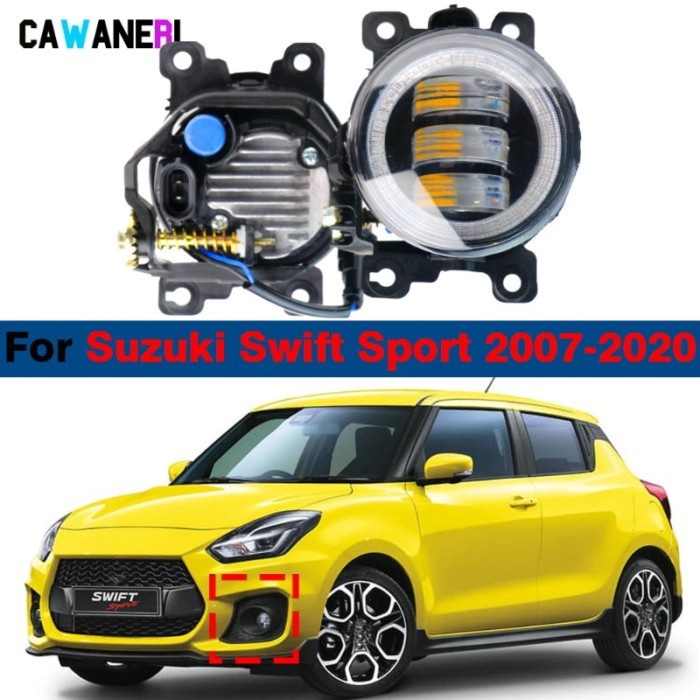 2 Pieces 30W 6000LM LED Fog Light Angel Eye Daylight For Suzuki Swift Sport 2007-2020 H11 Canbus Ca