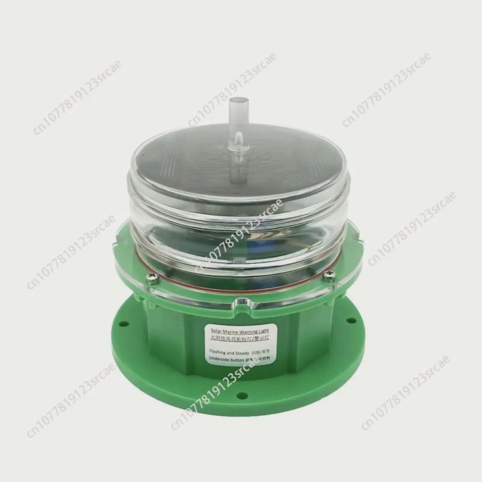 Solar powered navigation lights, buoys, ship navigation lights, flashing anti-collision red signals