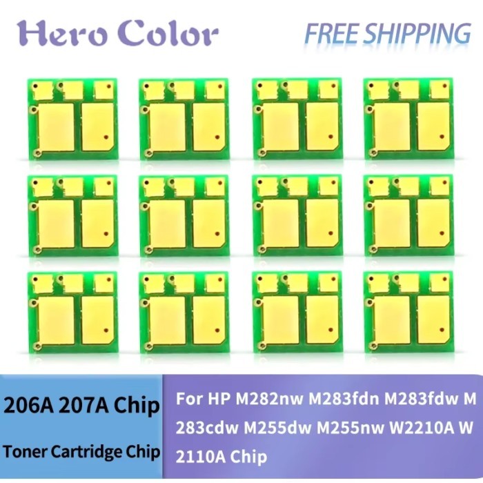 Compatible For HP 206A 207A Toner Cartridge Chip M282nw M283fdn M283fdw M283cdw M255dw M255nw W2210