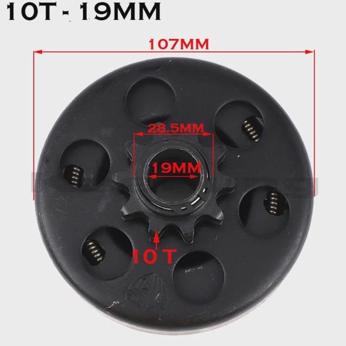 19/20mm 10 /12Tooth 3/4" 420 Chain Key Built Engine Clutch For 168 Engine GO Kart Minibike Fun Cent