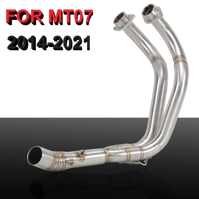 Motocros Motorcycle Exhaust Muffler Modified Front Pipe Slip-On Muffler Exhaust For MT-07 MT07 2014