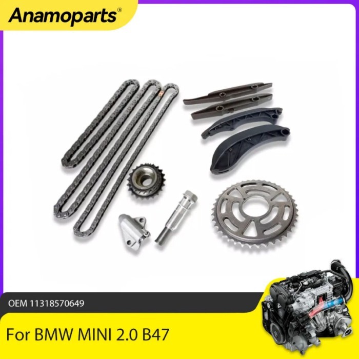 Engine Timing Chain Kit Fit 2.0 L T Diesel For BMW MINI B47 B47D20 B47C20 F30 F39 F45 F48 X1 X3 X5