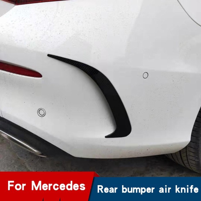 Car carbon fiber car stickers rear bumper decoration for Mercedes c coupe w205 c205 s205 e coupe C2