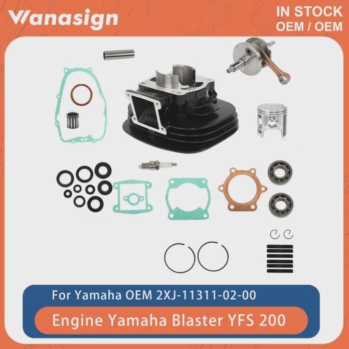 Motorcycle Cylinder Crankshaft 66mm Piston STD Gasket Seal Kit For Yamaha Blaster YFS200 195cc 88-0