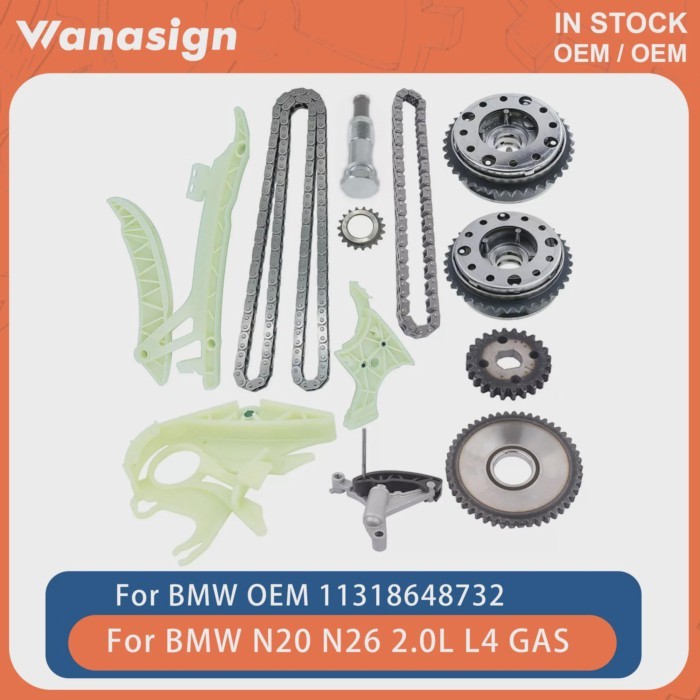 Engine Timing Chain Kit & VVT Gear Fit 2.0 L For BMW X1 X3 X5 Z4 328i 428i N20 N26 B20 N20B20 2.0L