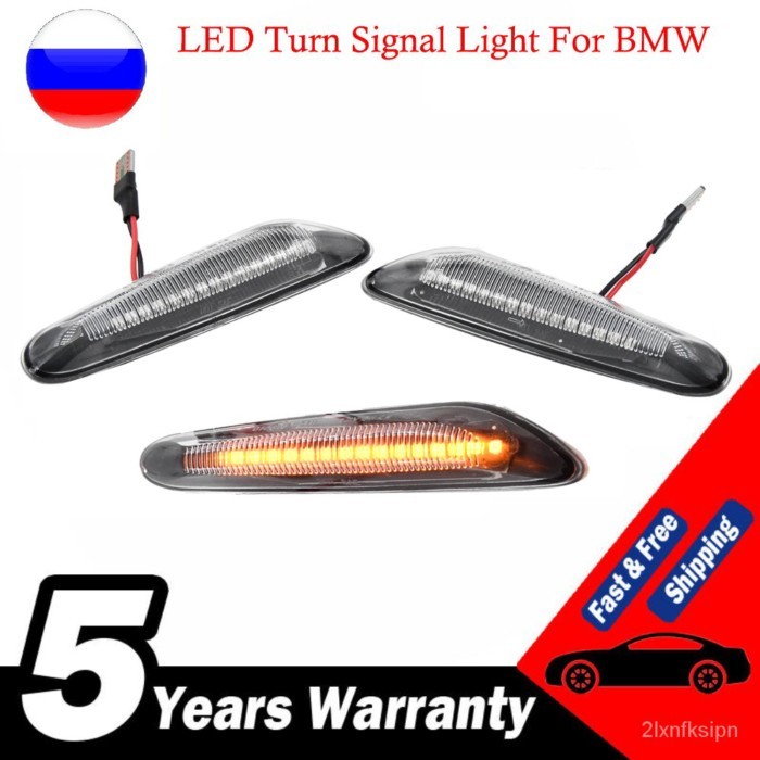 RN2G 2pcs Dynamic LED Turn Signal Light For BMW X3 E83 X1 E84 E46 E81 E82 E90 E92 E88 763137253326