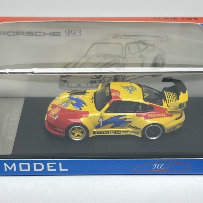HL 1/64 PORSCHE PORSCHE 993 RWB โมเดลรถอัลลอยกว้าง