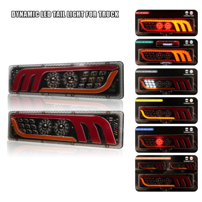 46cm/30cm LED Trailer Tail Lights Waterproof Reverse Turn Signal Brake Trailer Light For UTV UTE RV