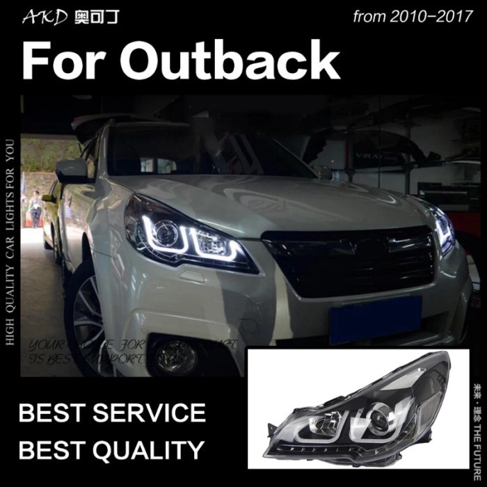 Car Styling Head Lamp for Subaru Legacy Headlights 2010-2016 Outback LED Headlight Angel Eye DRL Hi