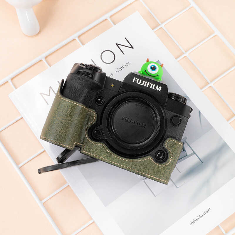 Fuji XH2 เคสกล้อง เคสหนัง XH2S XH2 ฐานเคสกล้องกระเป๋าป้องกันครึ่งเคสจับเคสป้องกัน