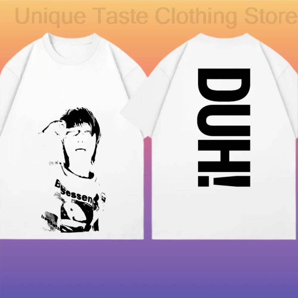 P1Harmony P1h DUH! เสื้อยืดKpopแฟชั่นP1eceแฟนเสื้อผ้าจดหมายพิมพ์เสื้อยืดผู้ชายผู้หญิงฤดูร้อนผ้าฝ้ายแ