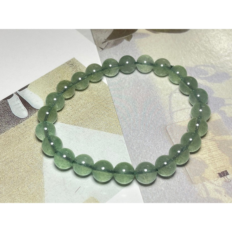 ♞,♘,♙สร้อยข้อมือหิน Green Strawberry Quarts 7mm