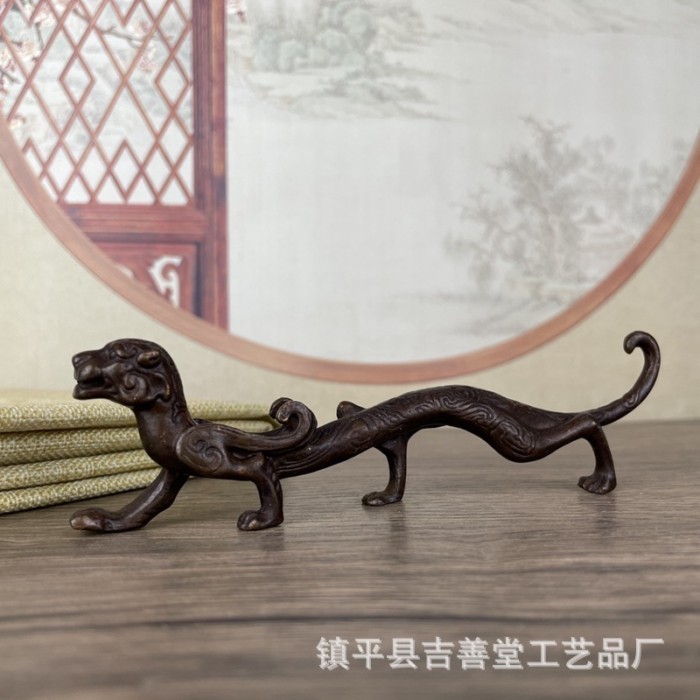 Antique Beast White Tiger Pen Holder Vintage Flying Tiger Walking Tiger Pen Rest Tiger Study Callig