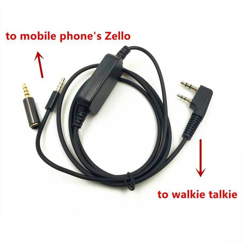 ▥ Zello-K1สาย Audio Interface สำหรับ  Uv5r Uv-82 KENWOOD WOUXUN TYT Zello บนโทรศัพท์มือถ
