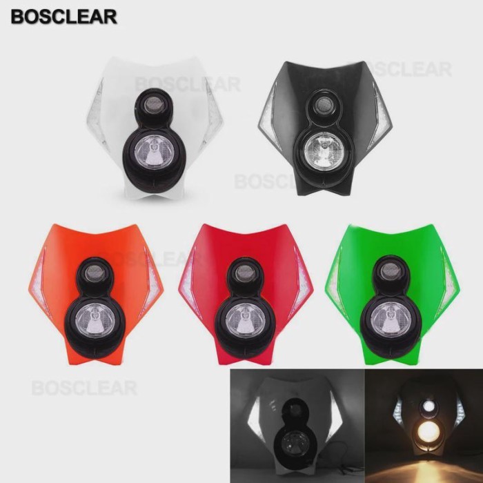 Universal Dual Sport Motorcycle Headlight Dirt Bike Head Lamp Motocross for aprilia sxv 550 QLINK B