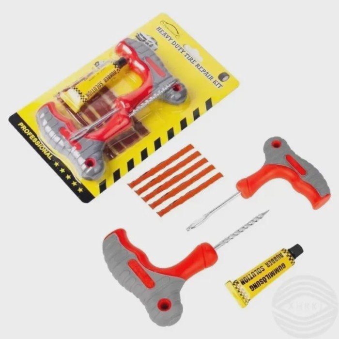 Tubeless Tyre Puncture Repair Kit  NEW Car Tire Repair Tool Set with Studding Tool & Glue for Bike
