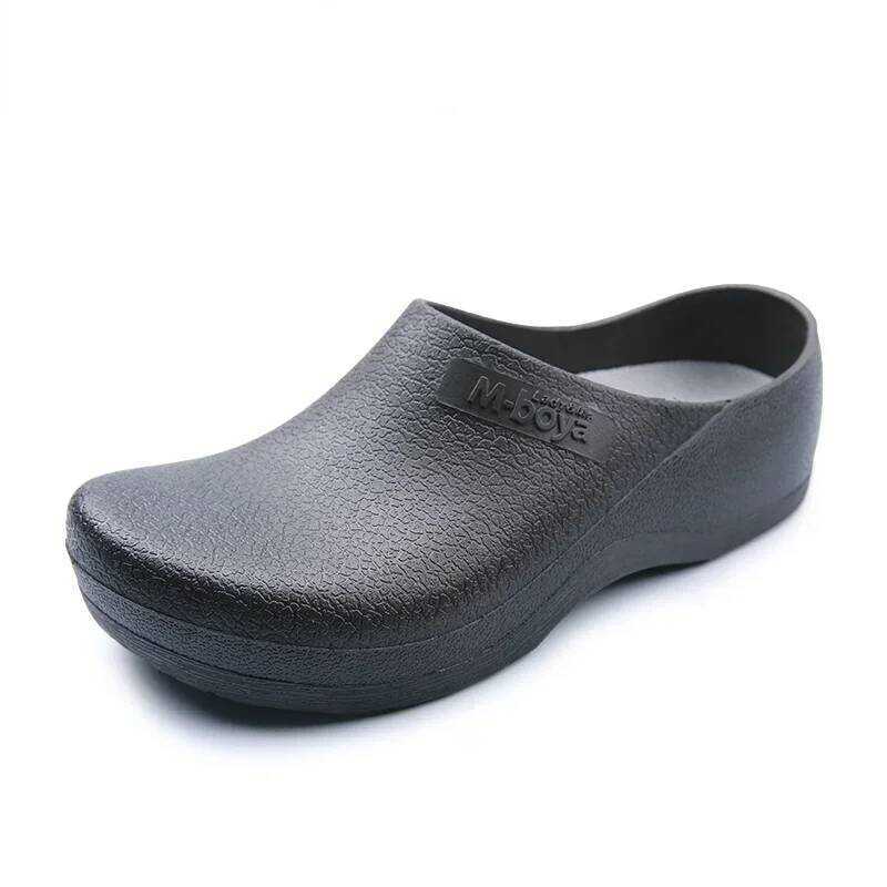 C Hotel Kitchen Clogs Non-Slip Chef Shoes Casual Flat Work Shoes Breathable Resistant Kitchen Cook