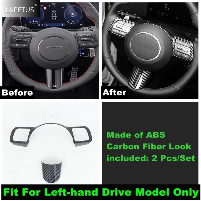 LHD For Hyundai Tucson NX4 2025 & KONA 2025 Car Steering Wheel Frame Button Panel Decoration Cover