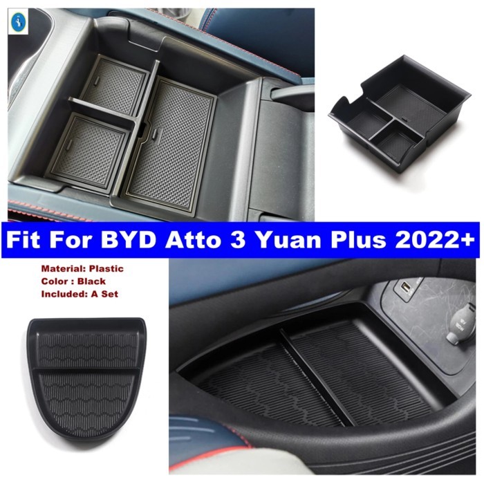 For BYD Atto 3 Yuan Plus 2022 2023 2024 Central Armrest Storage Box Content Center Console Auto Int