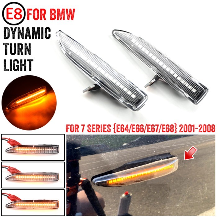 For BMW 7 Series (E65/E66/E67/E68) 2001-2008 63137164757 Car Fender Side Marker Repeater Lights Dyn