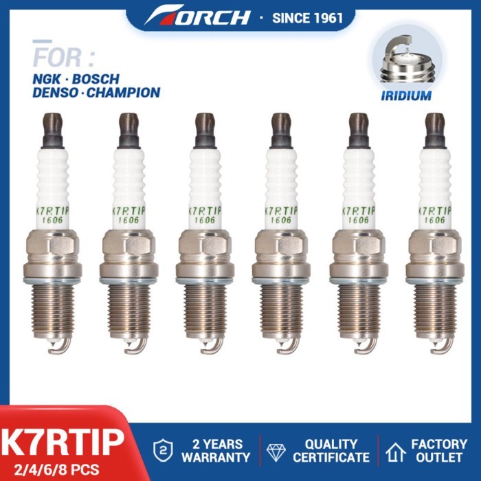 2-8PCS Iridium Platinum Spark Plugs K7RTIP Replace for Candles 6872/BKR6EQUA 7963/PFR7Q 1675/PFR7S8