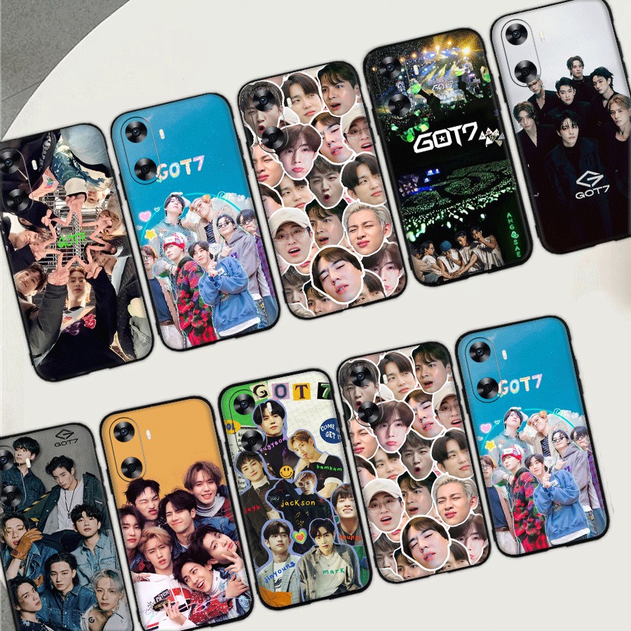ซิลิโคนสีดําเคสโทรศัพท์TPU got7 คลื่นเกาหลีสําหรับHuawei Nova 2i 2 Lite 3 3i 4E 5i 5T 7 10 SE 8i Y61