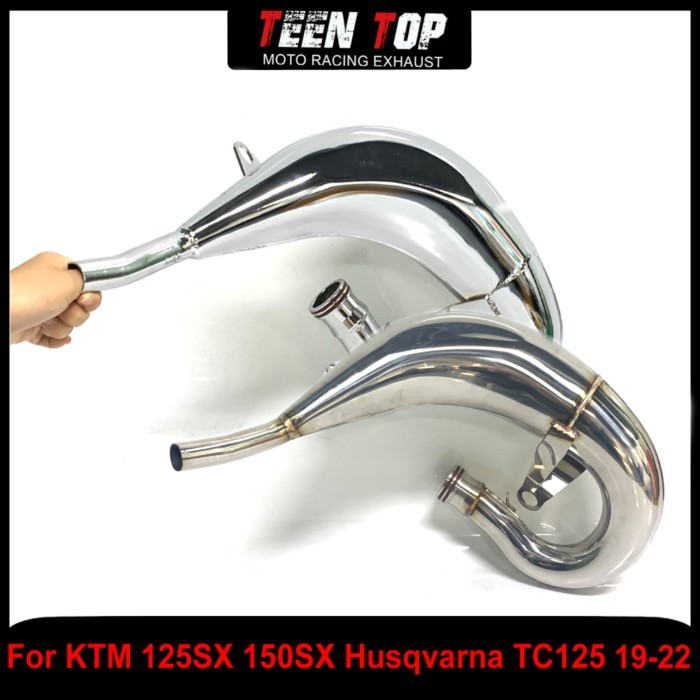 2 Stroke Offroad Bike Exhaust Header For GASGAS MC125 2021-2023 Exhaust Elbow Front Link Pipe Stain