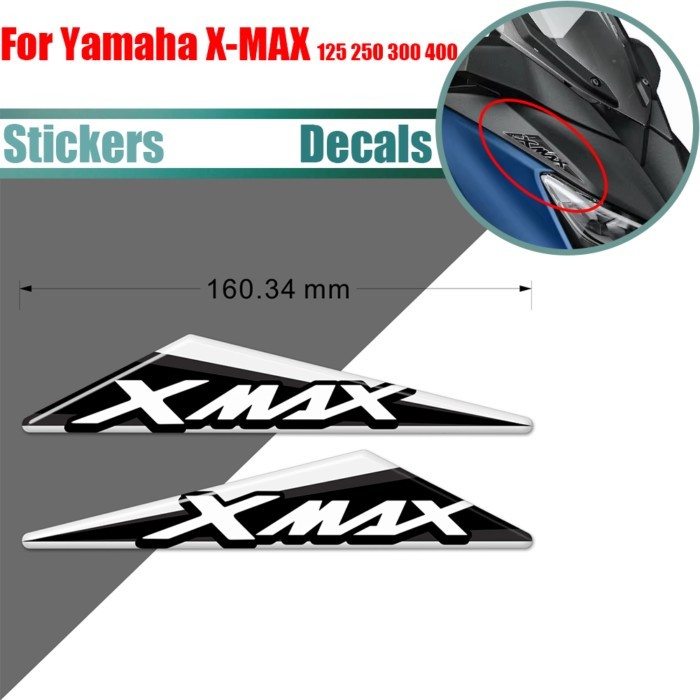 For Yamaha X-MAX XMAX X MAX 125 250 300 400 Motorcycle 3D Mark Stickers Tank Decals Emblem Badge Ta